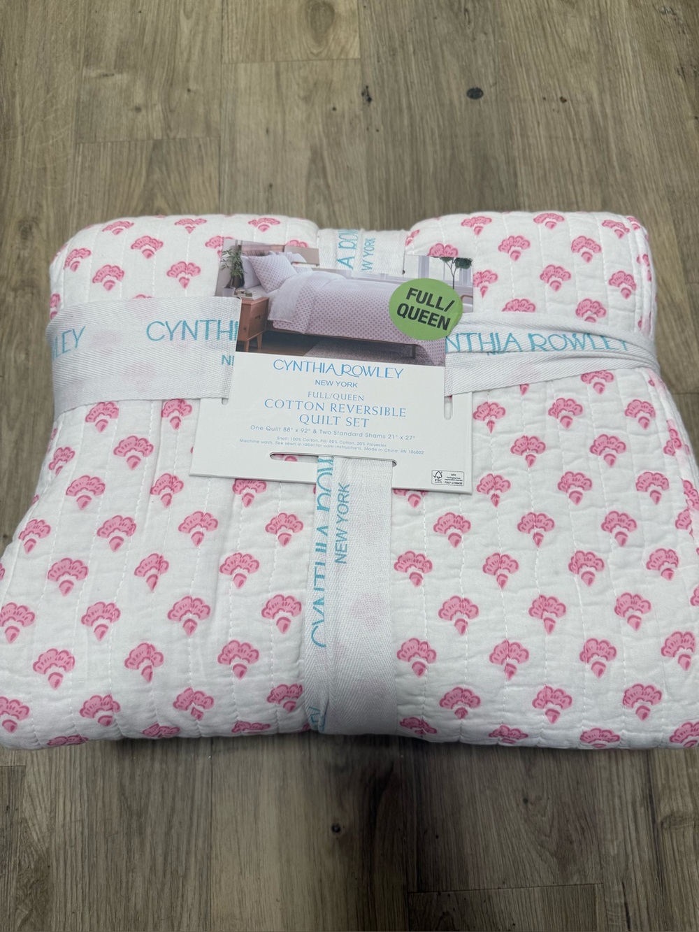 Cynthia Rowley Cotton Reversible Quilt Set